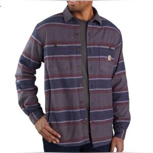 Carhartt Rugged Flex Relaxed Fit Midweight Flannel Fleece-Lined Shirt Jacket